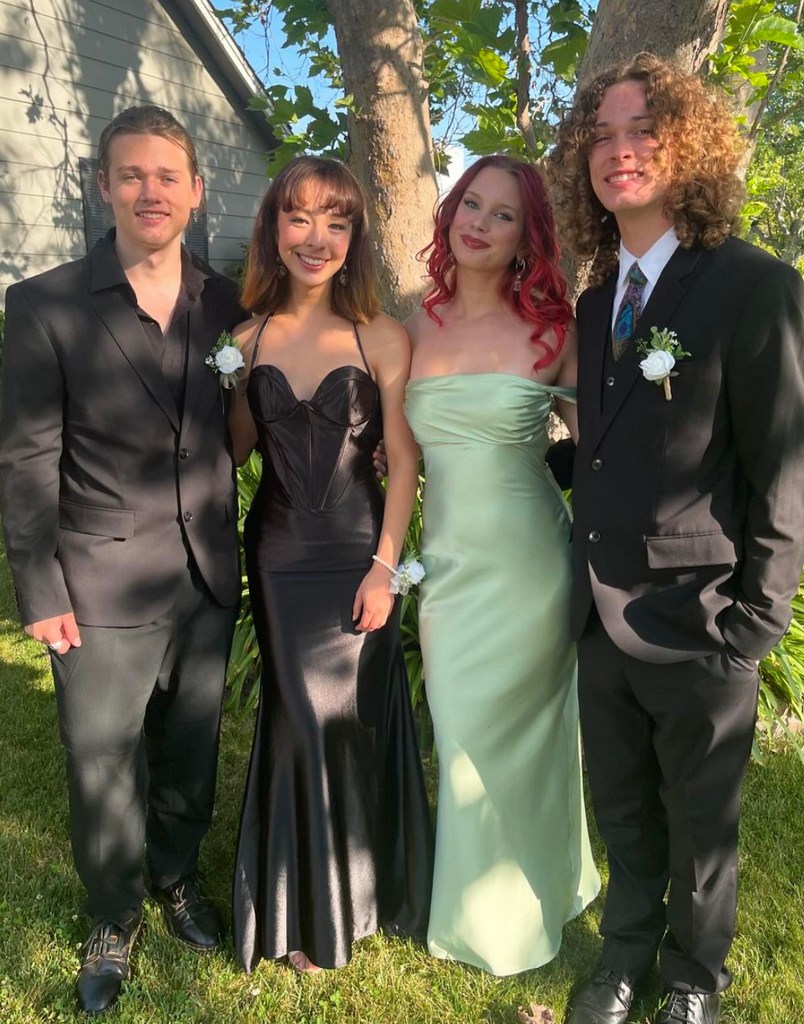 Photo shared on Instagram June 2024 by Aubrey Anderson-Emmons, who starred as Lily on Modern Family, of her look for prom.