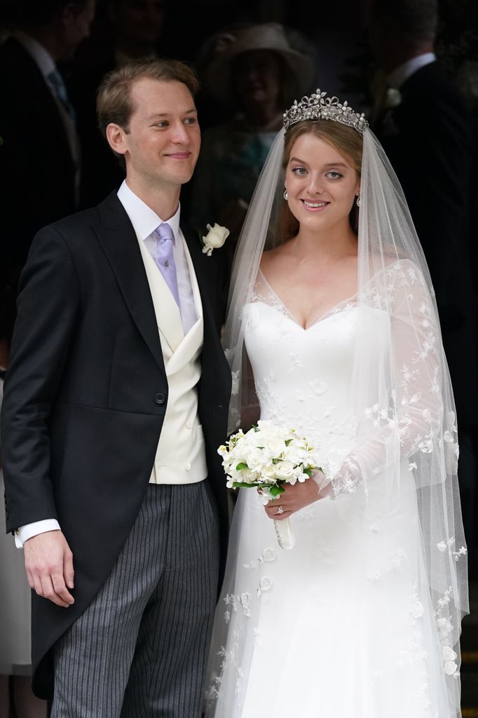 Flora Ogilvy and Timothy Vesterberg on their wedding day