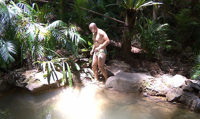 Mike Tindall in a pair of speedos