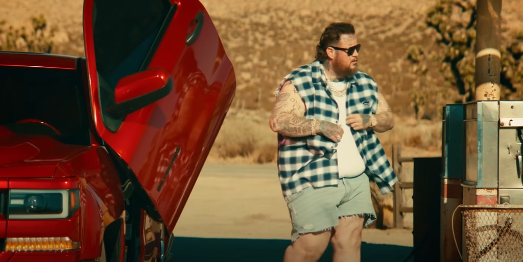 Jelly Roll is the star of the new Zevia ad in short denim shorts 