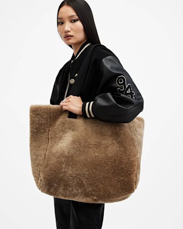 Izzy Reversible Shearling Tote Bag