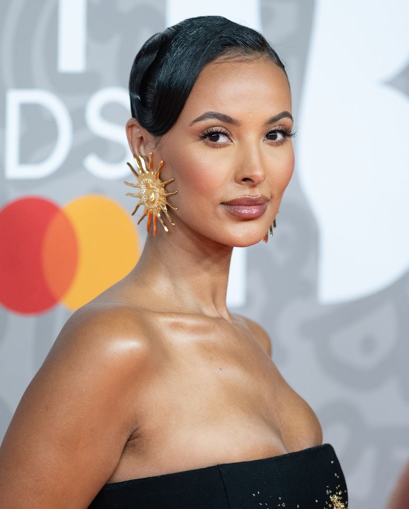 Maya Jama in sun earrings at the brit awards