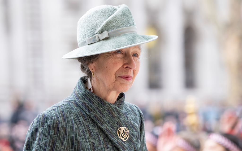 Princess Anne in green coat and hat