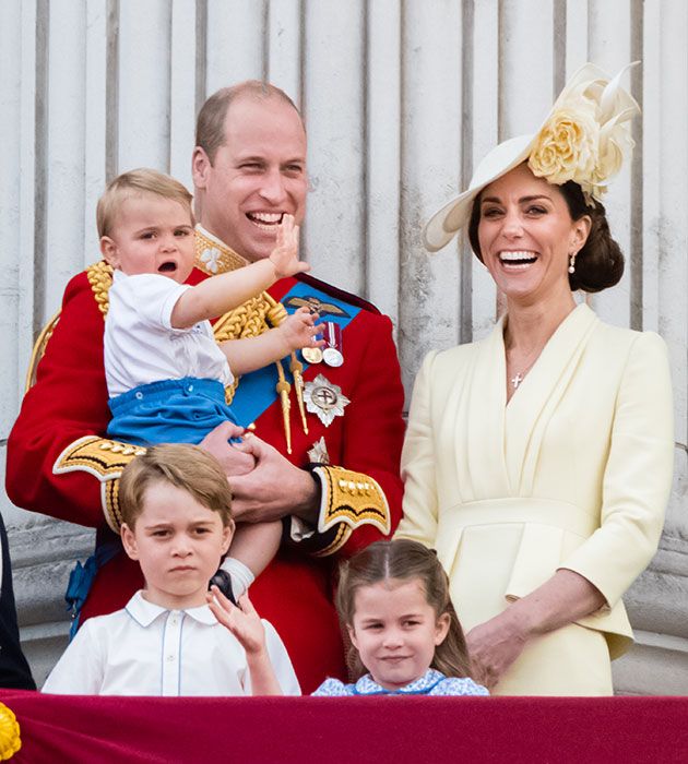 kate middleton and family at trooping