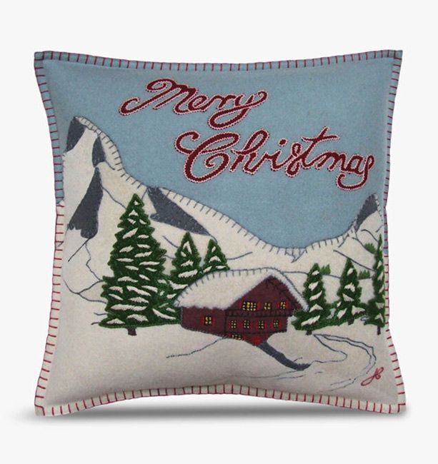 Christmas alpine cushion