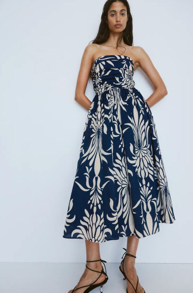 H&M Pleated bandeau dress