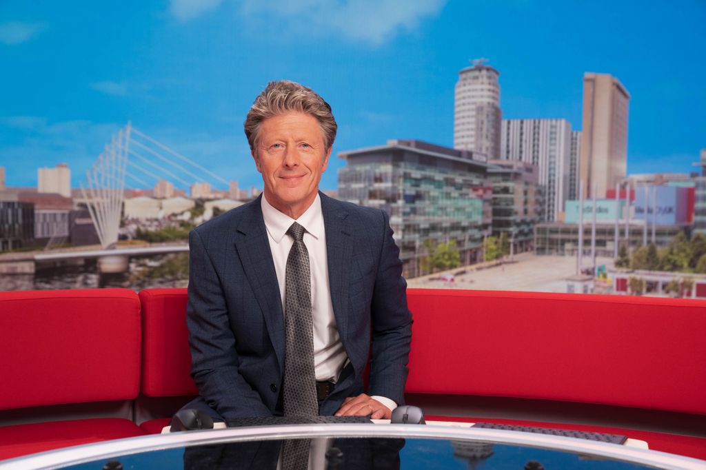 Charlie Stayt on the set of BBC Breakfast