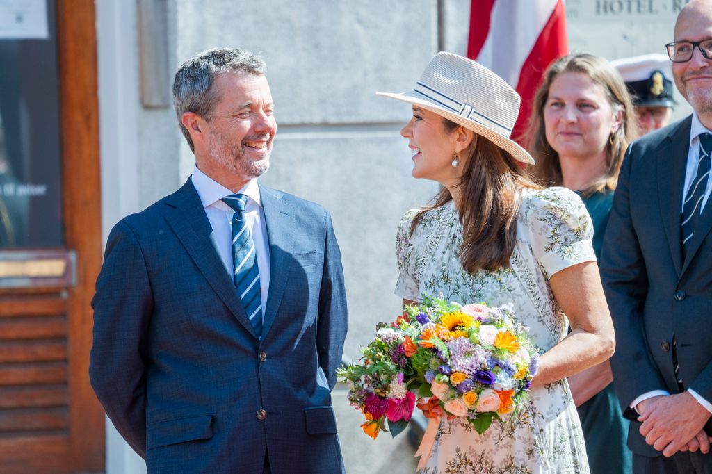 Frederik smiles at Mary in Grasten