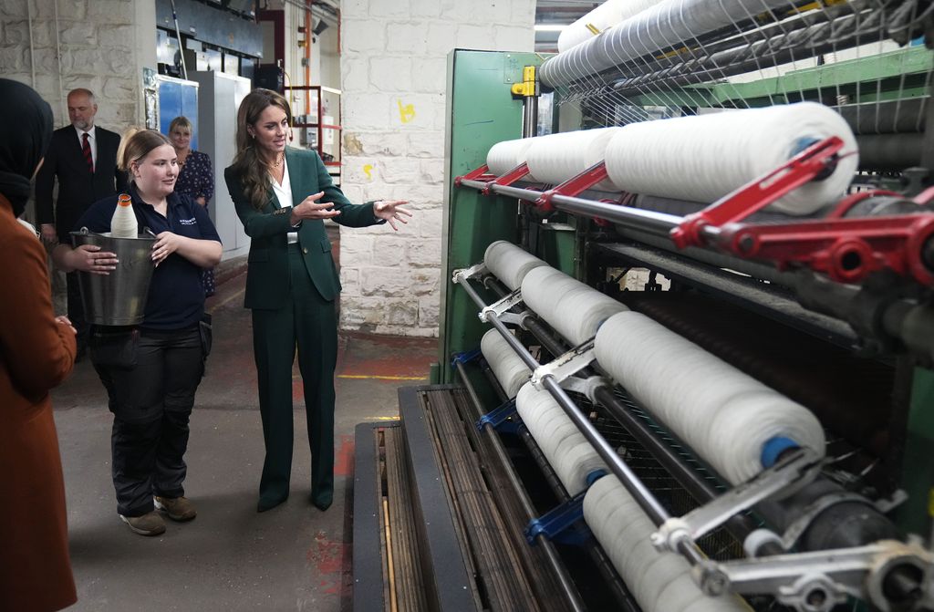 Princess Kate during a visit to AW Hainsworth
