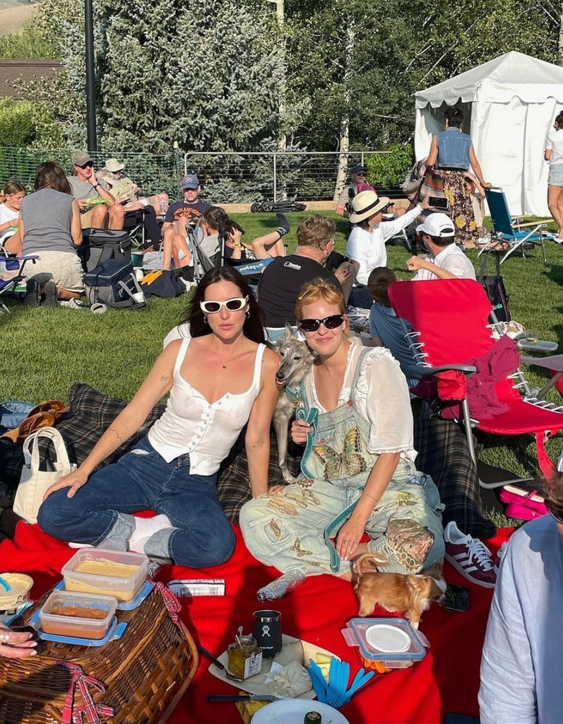 Photo shared by Demi Moore on Instagram of her daughters Scout and Tallulah Willis while attending the Sun Valley Music Festival in Idaho, August 6, 2024