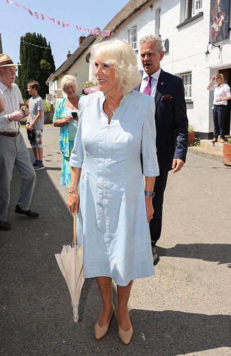 camilla parker bowles blue dress