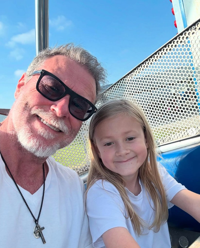 Photo shared by Tori Spelling's ex Dean McDermott of him with their youngest son Beau in July 2025