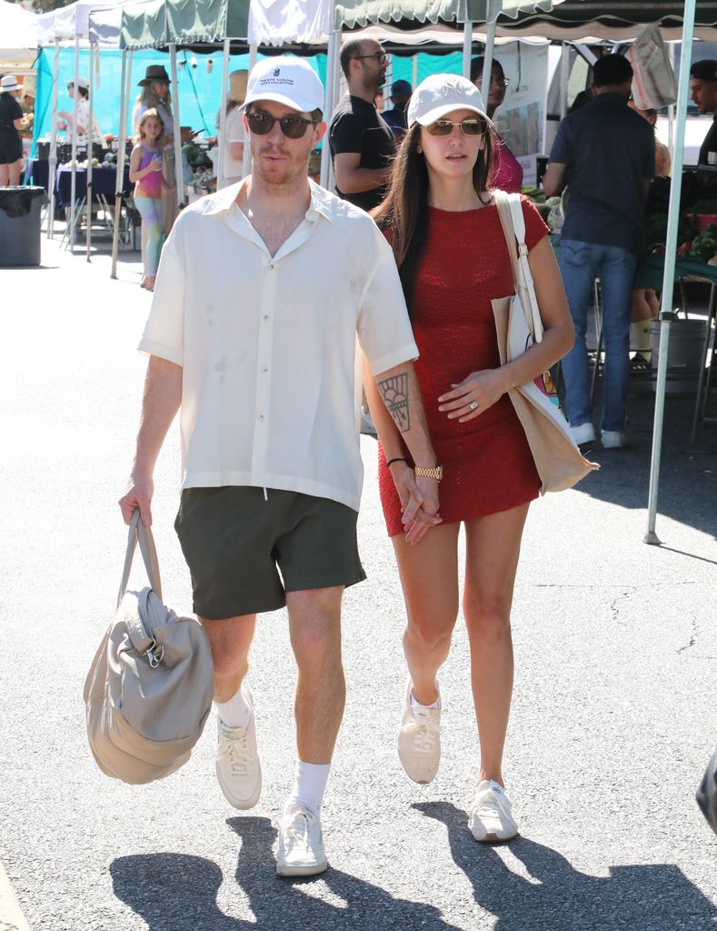 Shaun White and Nina Dobrev are seen on August 31, 2025 in Los Angeles, California.