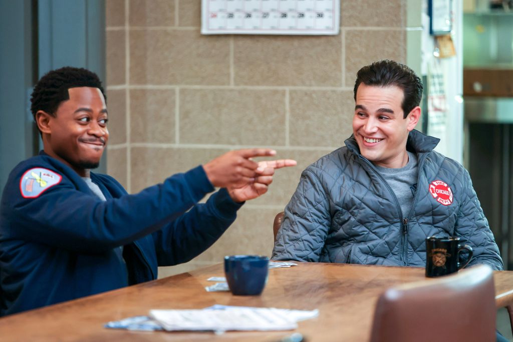 Daniel Kyri as Darren Ritter, Alberto Rosende as Blake Gallo in Chicago Fire