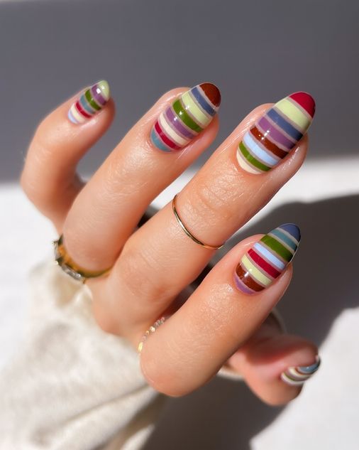 thatglosssauce striped nails colours