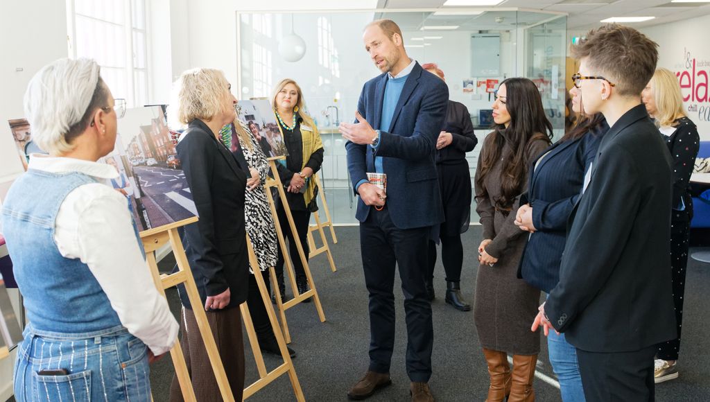  Prince William, Prince of Wales during a visit with Homewards Newport to hear about the local coalition's approach to preventing women's homelessness in the city, 