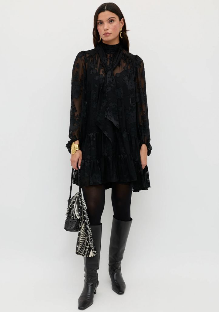 black tummy skimming dress from Rixo