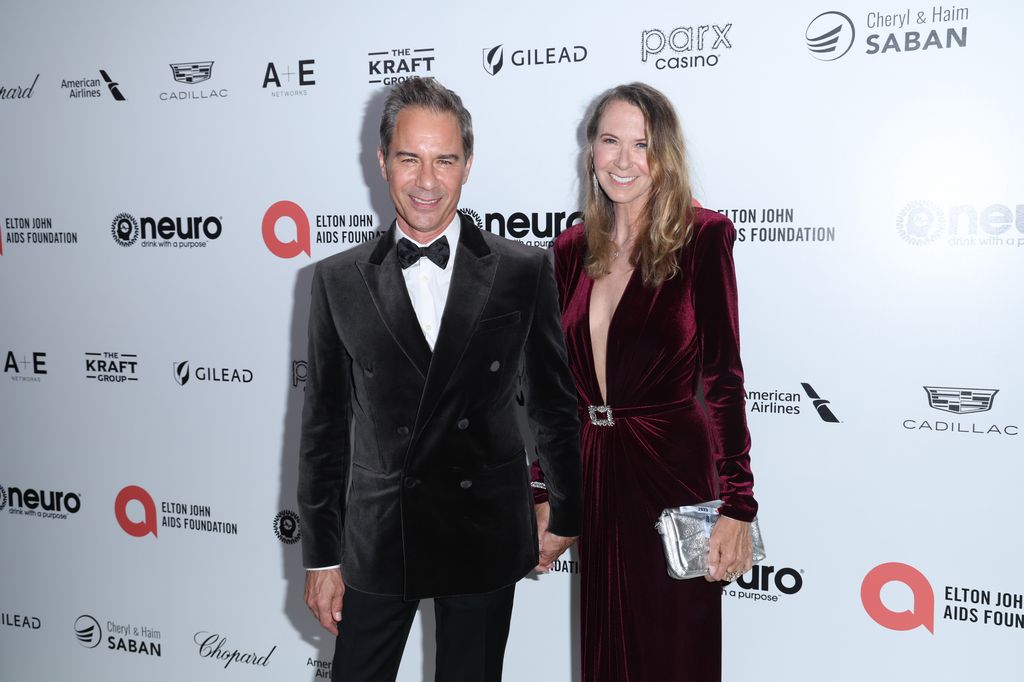 Eric Mc Cormack and Janet McCormack attend Elton John AIDS Foundation's 31st annual academy awards viewing party on March 12, 2023 in West Hollywood, California.