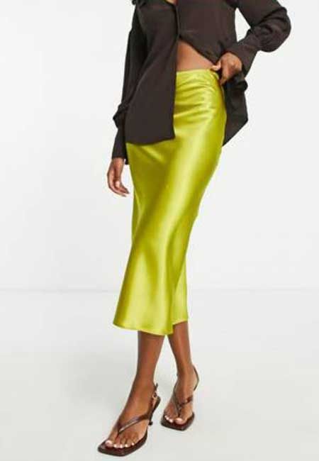 topshop green skirt