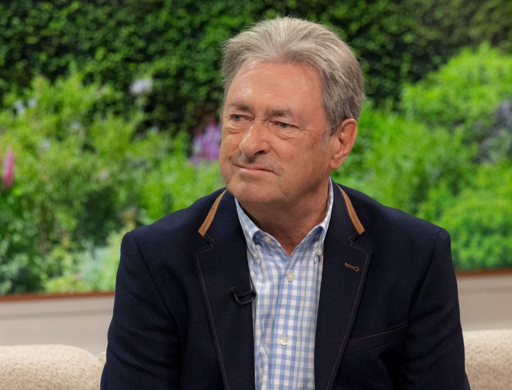 Alan Titchmarsh looking serious in a gingham shirt