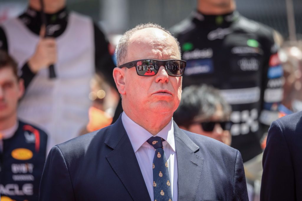 Prince Albert looking sad in a pair of sunglasses