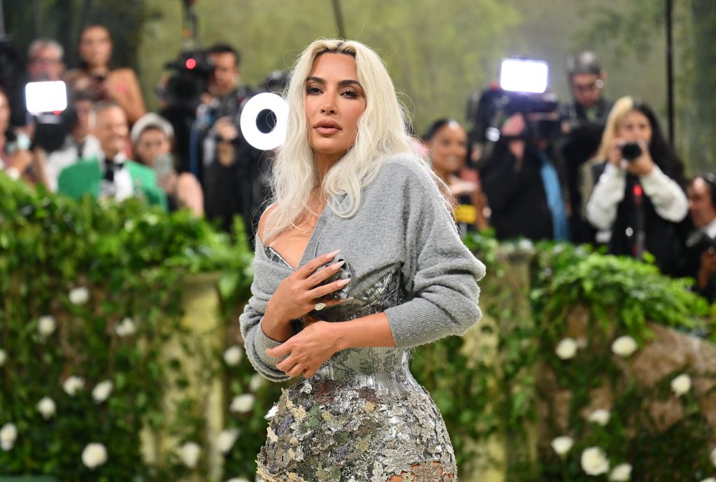 Kim Kardashian arrives for the 2024 Met Gala