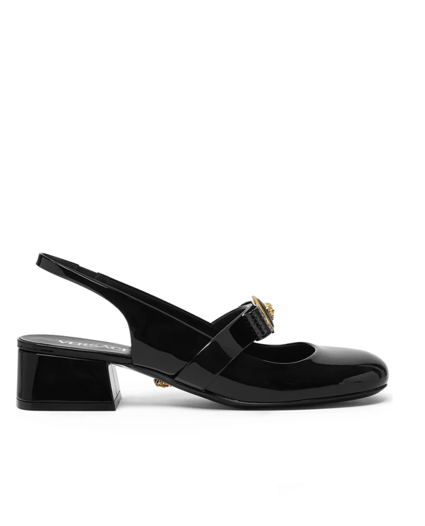 35mm Gianni Ribbon slingback pumps

