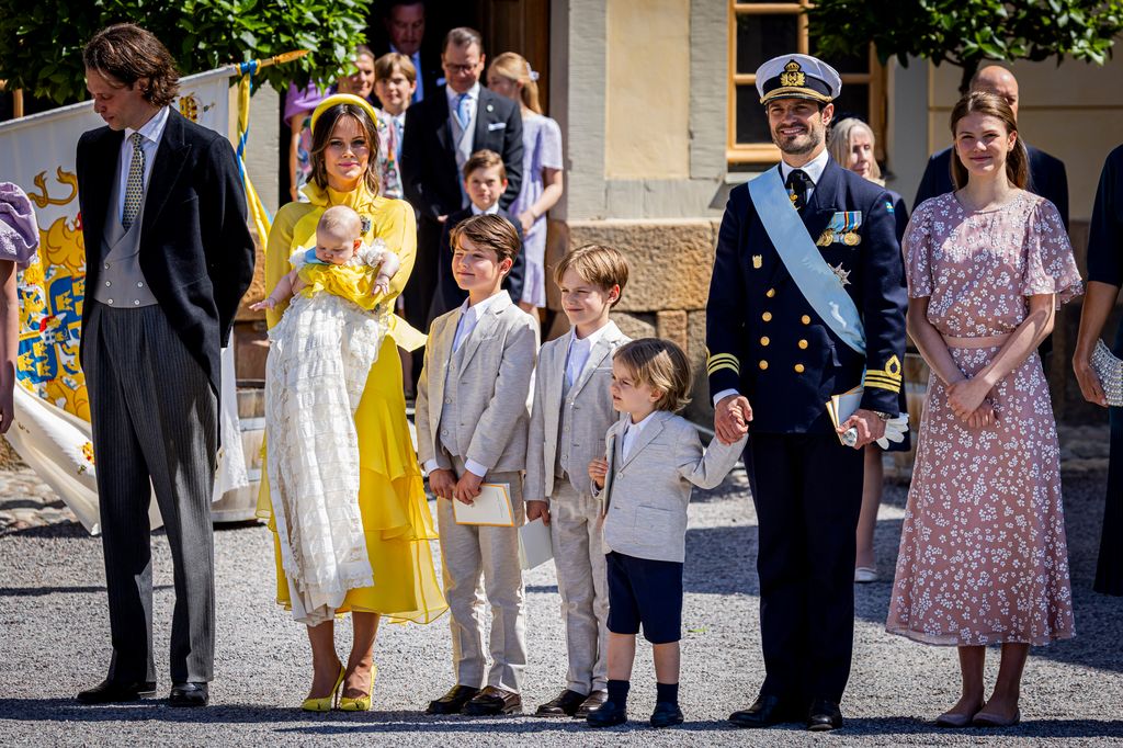Princess Estelle (right) was chosen to be one of Ines' godparents