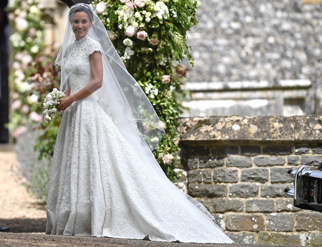 Pippa wore a dress by Giles Deacon