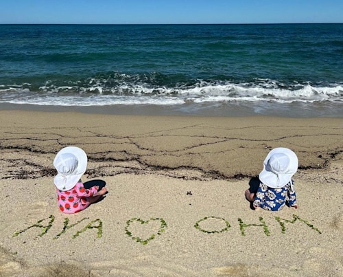 Hilary shares latest images of her growing twins and reveals their names