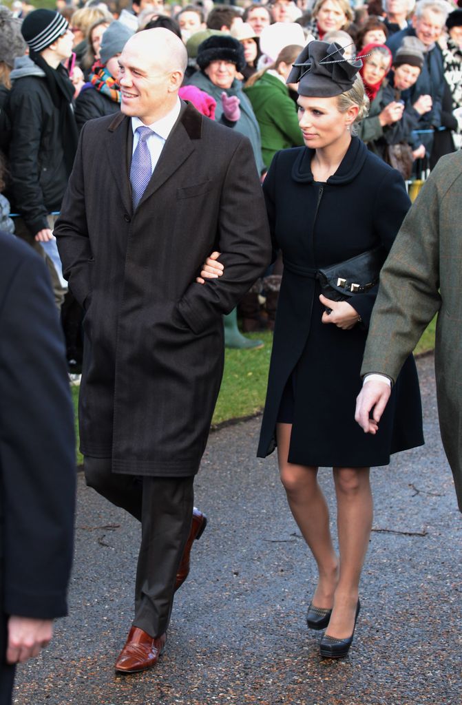 Mike Tindall and Zara Philips walking