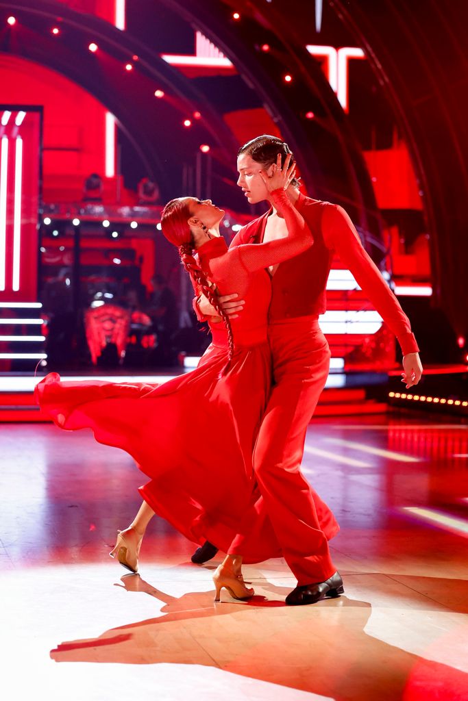 Dianne Buswell and Bobby Brazier dancing the Tango