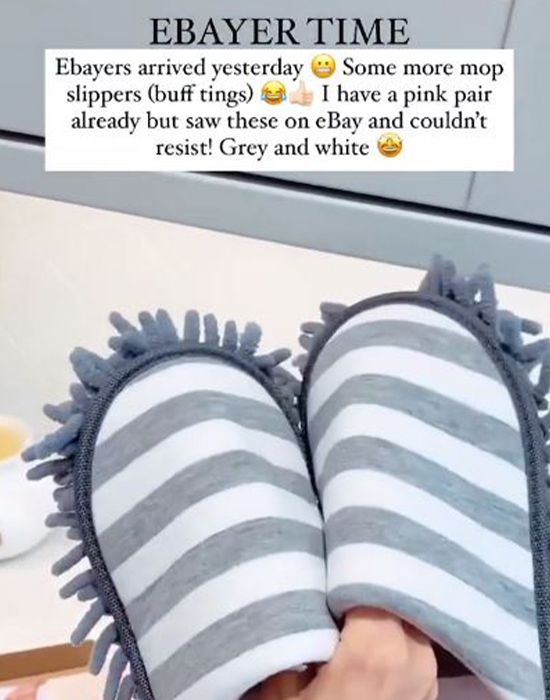 mrs hinch ebay slippers grey