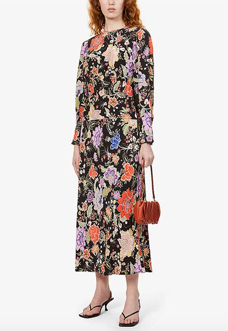 Rixo floral midi dress