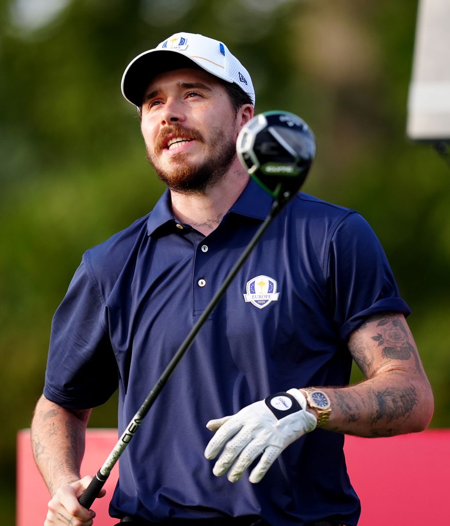 Brooklyn Beckham during the All-Star Celebrity match at the Bethpage Black Course in Farmingdale, New York. Picture date: Wednesday September 24, 2025