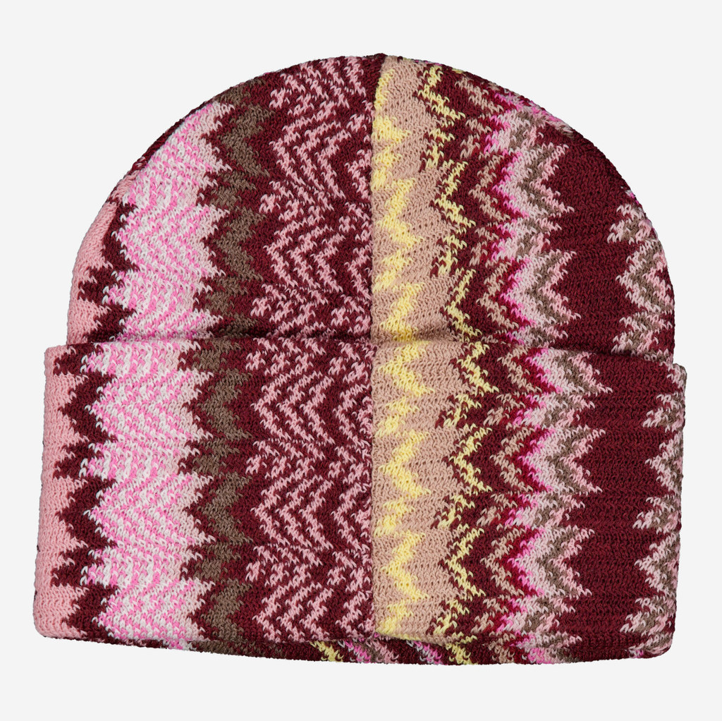 Red & Pink Wool Blend Zig Zag Beanie Hat
missoni
