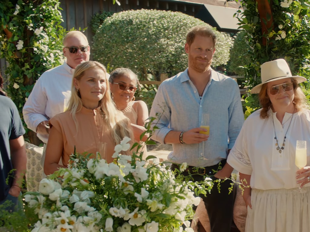 Meghan's mum Doria and Harry proudly watched on as Meghan spoke to guests