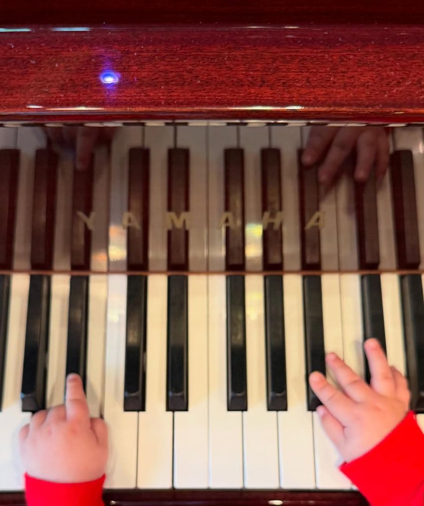 Photo shared by Kourtney Kardashian on Instagram  of Baby Rocky is following in his father Travis' footsteps