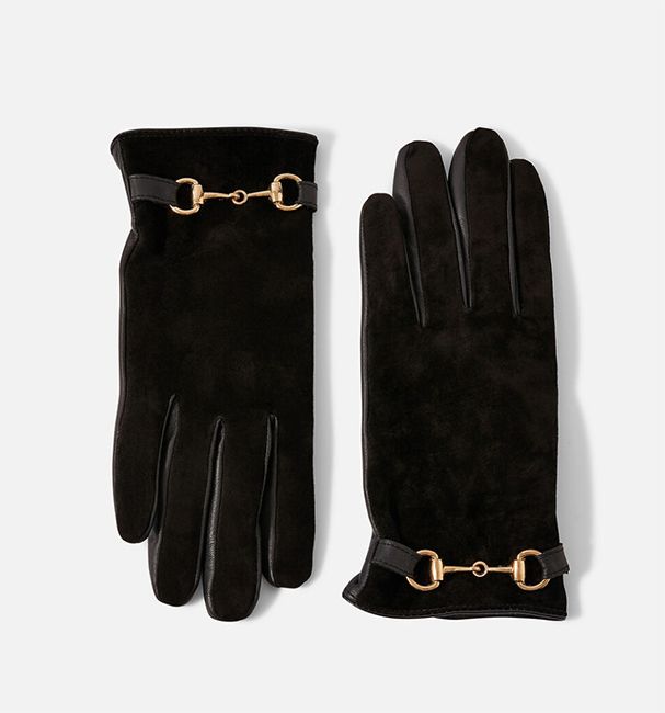 Accessorize leather gloves