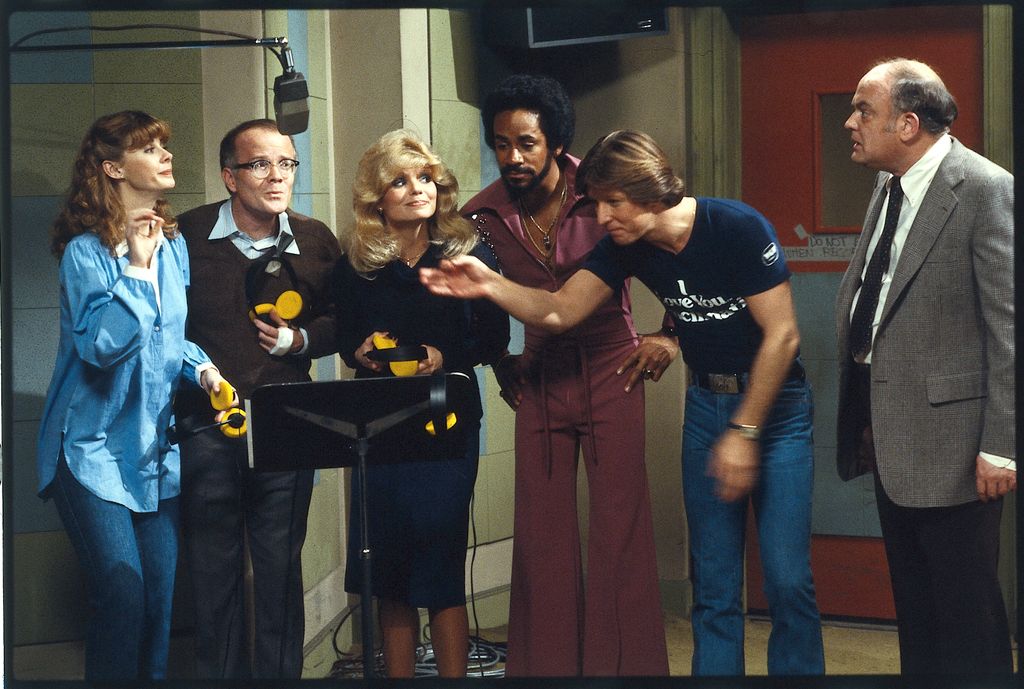 The cast of the television comedy WKRP in Cincinnatti in 1980