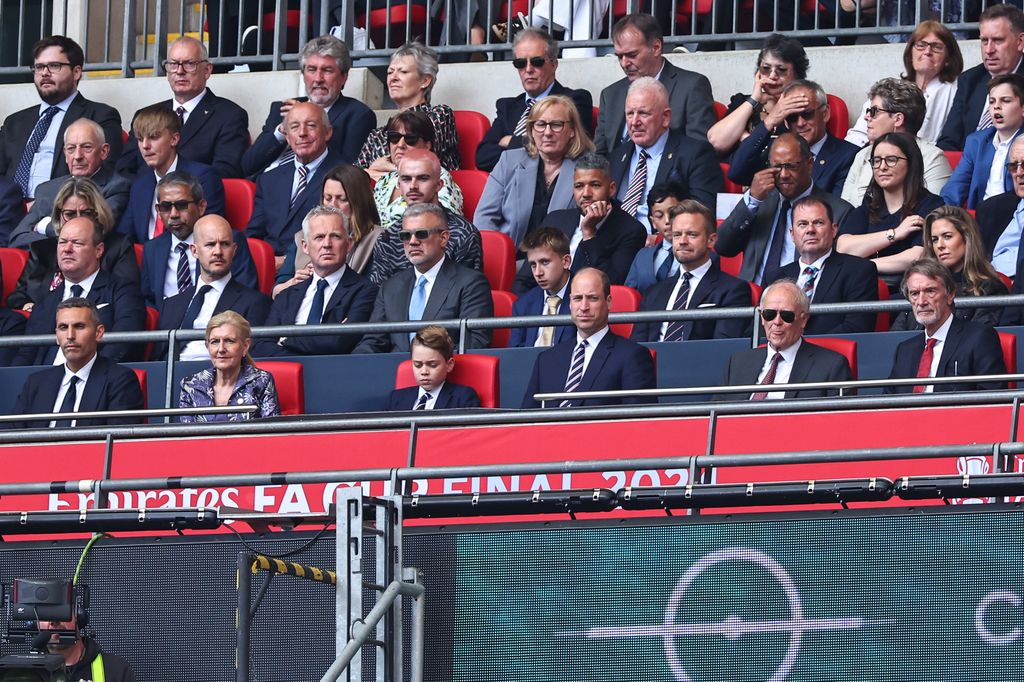 Prince William and his son Prince George during the Emirates FA Cup Final match 