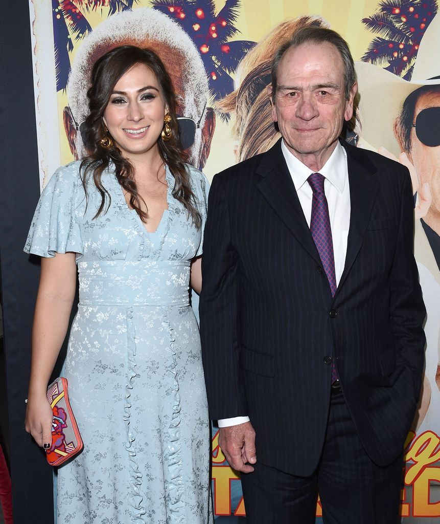 Actor Tommy Lee Jones and daughter Victoria Jones arrive at the premiere of 'Just Getting Started' at ArcLight Hollywood on December 7, 2017