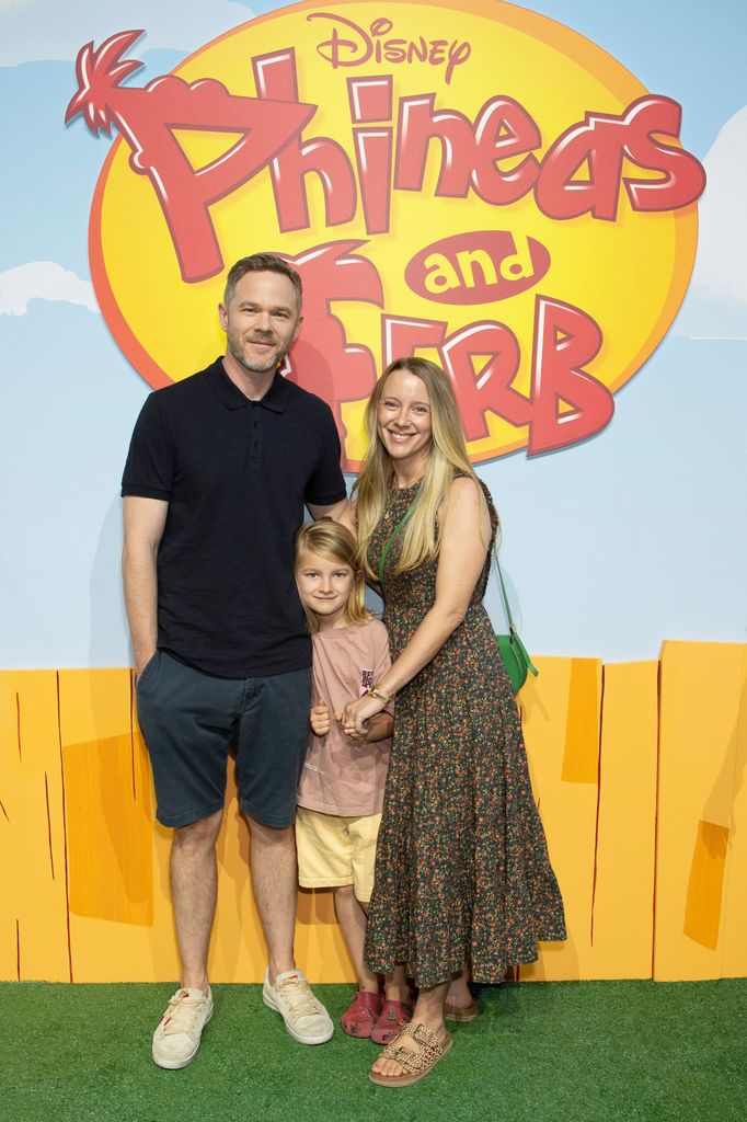 Shawn Ashmore with his wife and child