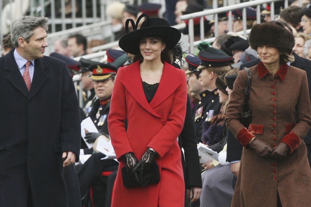 Kate Middleton, Carole et Michael Middleton au défilé d'évanouissement du prince William