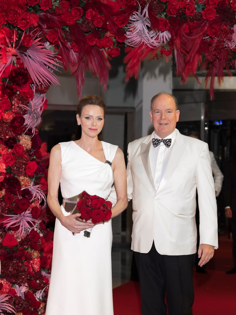 Princess Charlene of Monaco and Prince Albert II of Monaco attends the Gala Dinner For The F1 Grand Prix Of Monaco on May 25, 2025 in Monaco, Monaco.
