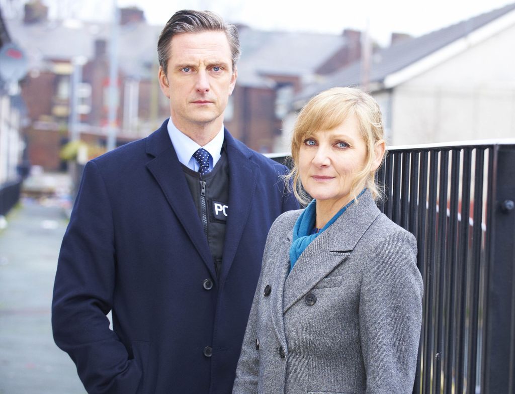 Lesley Sharp as DC Janet Scott and Nicholas Gleaves as DS Andy Roper in Scott and Bailey
