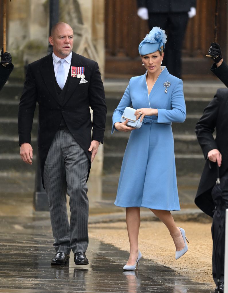 Zara Tindall looked beautiful in baby blue at the coronation
