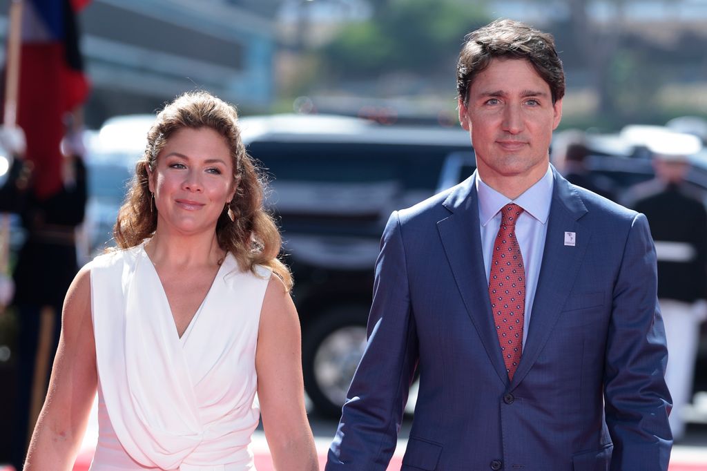 Prime Minister Justin Trudeau of Canada arrives alongside his wife Sophie Gregoire Trudeau to the Microsoft Theater for the opening ceremonies of the IX Summit of the Americas on June 08, 2022 