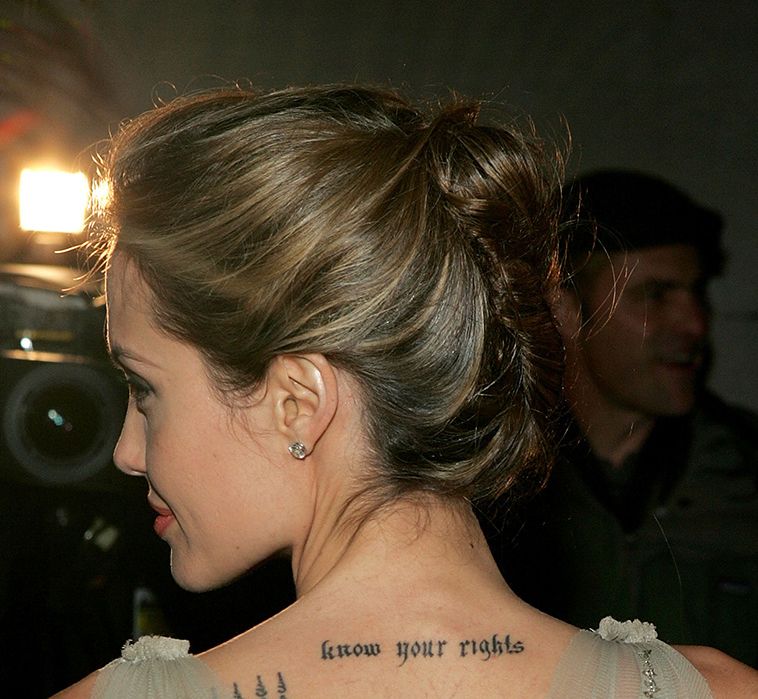 Know your rights angelina jolie tattoo