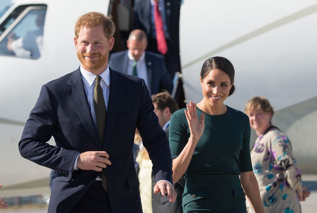 Harry and Meghan arrive in Dublin, 2018